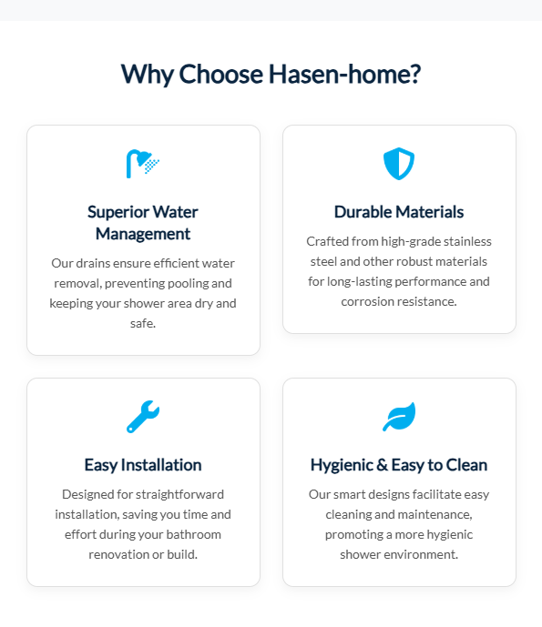 Why choose hasen shower drain